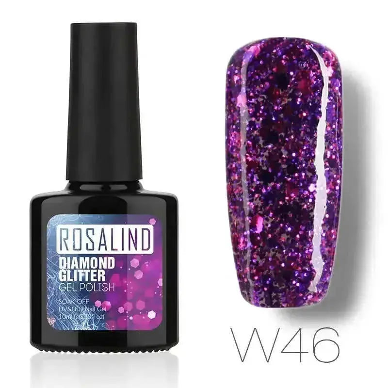 Diamond Nail Gel Polish - Reflective Glitter Gel for Nail Art | 10ml UV/LED RBW48 - available style options