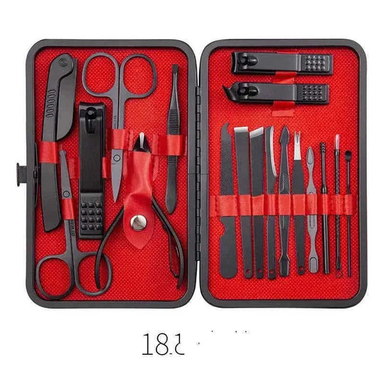 pedicure tool set for home use | heavy duty cuticle nippers | free shipping nail grooming kit | ultrasonic cleaning