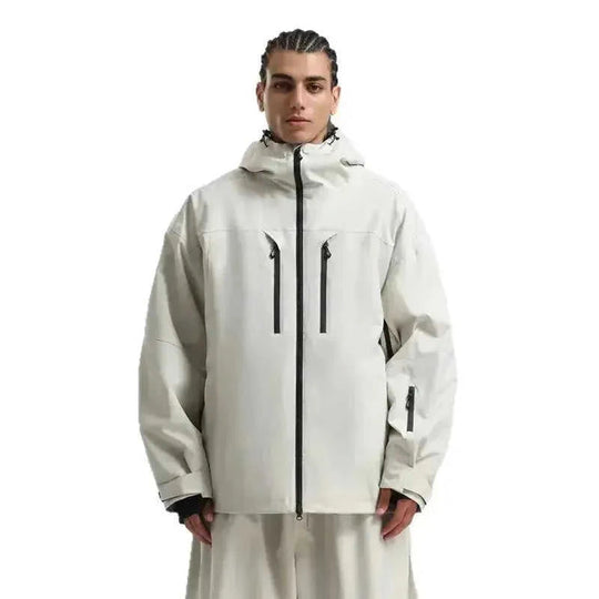 waterproof breathable fabric | insulated ski jacket | mens loose fit snowsuit | energy saving