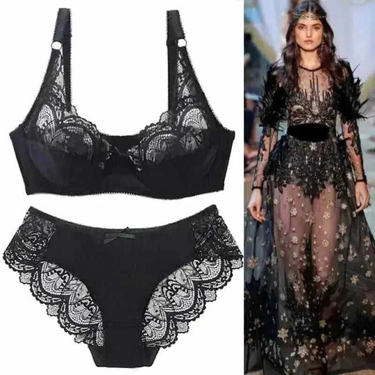 wire-free lace bra | seamless underwear set | push-up padded bra | ultrasonic cleaning