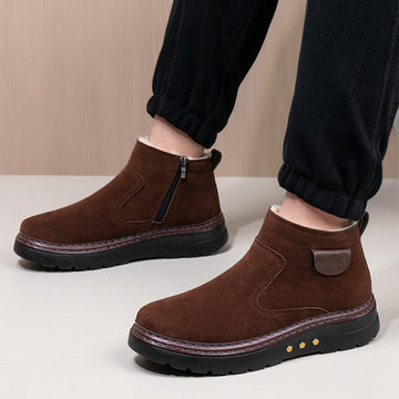Warm Non-slip Sheep Wool Plus Velvet Thick Cotton Shoes Meifu Market