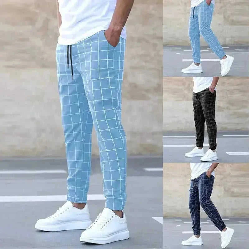 stretchable cotton blend fabric | adjustable drawstring waistband | relaxed fit trousers | energy saving
