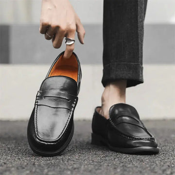 Casual Leather Shoes Men's Soft Bottom Slip-on Meifu Market