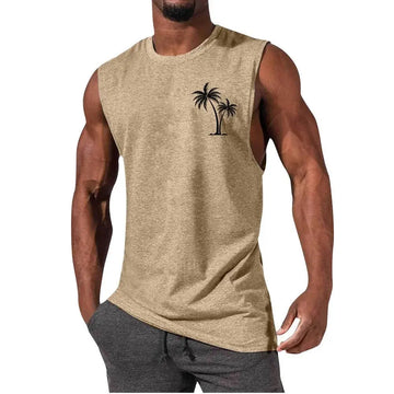 breathable summer beach tank top | stretchable fitness t-shirt for men | quick-dry sports vest for gym | energy saving