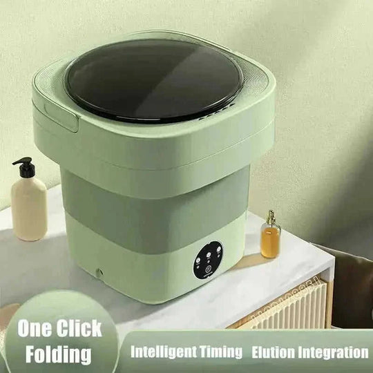 mini portable washing machine | foldable washing machine | compact laundry appliance | ultrasonic cleaning