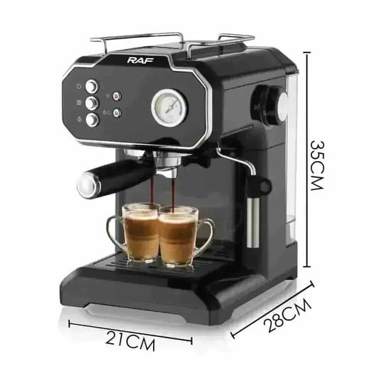 stainless-steel milk frother | 15-bar pressure steam wand | home barista coffee maker | ultrasonic cleaning