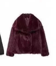 plush sherpa coat for women | long winter coat with lapel | thickened warm jacket | ultrasonic cleaning