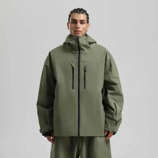 waterproof breathable fabric | insulated ski jacket | mens loose fit snowsuit | ultrasonic cleaning