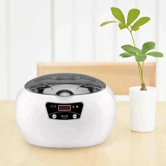 stainless steel tank construction | 600ml capacity ultrasonic cleaner | jewelry and glasses cleaner | ultrasonic cleaning