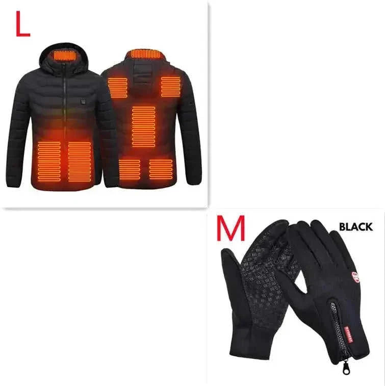 usb heated jacket | electric heating coat for men | rechargeable thermal clothing | energy saving