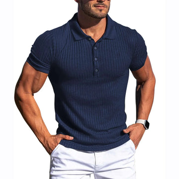 slim-fit polo shirt | mercerized cotton fabric | breathable short-sleeve shirt | ultrasonic cleaning