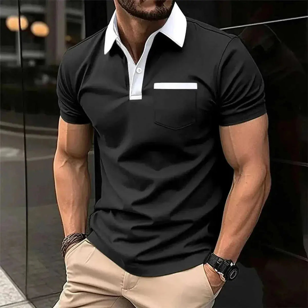 slim fit polo shirt | stretch cotton fabric | breathable performance shirt | energy saving