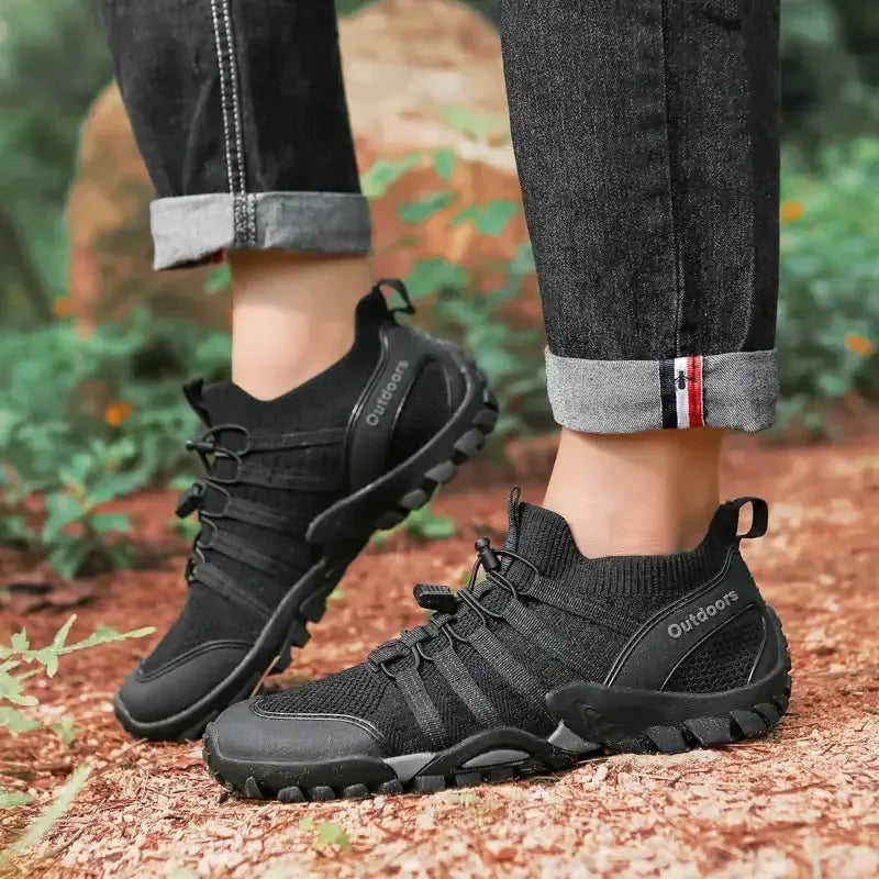 Outdoor Mountaineering Water Sports Breathable High-top Mesh Hiking Shoes Meifu Market