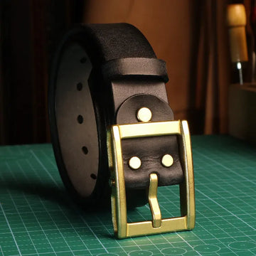 Cargo Jeans Belt Vintage Men's First Layer Cowhide Vegetable meifu market