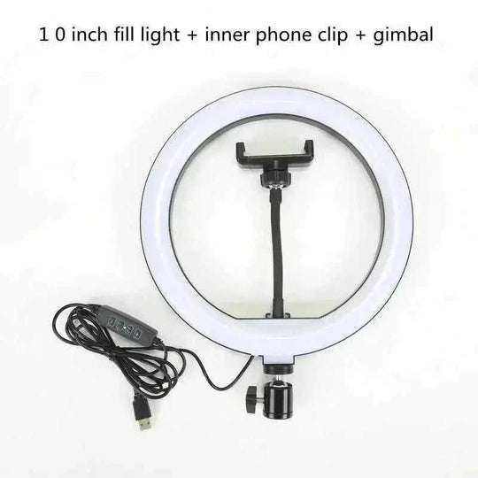 mobile phone fill light bracket | 360-degree rotation phone holder | live streaming lighting kit | energy saving