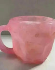400ml Resin Crystal Coffee Mug - Elegant Mineral Design with Handle - view 31 (pattern: check)