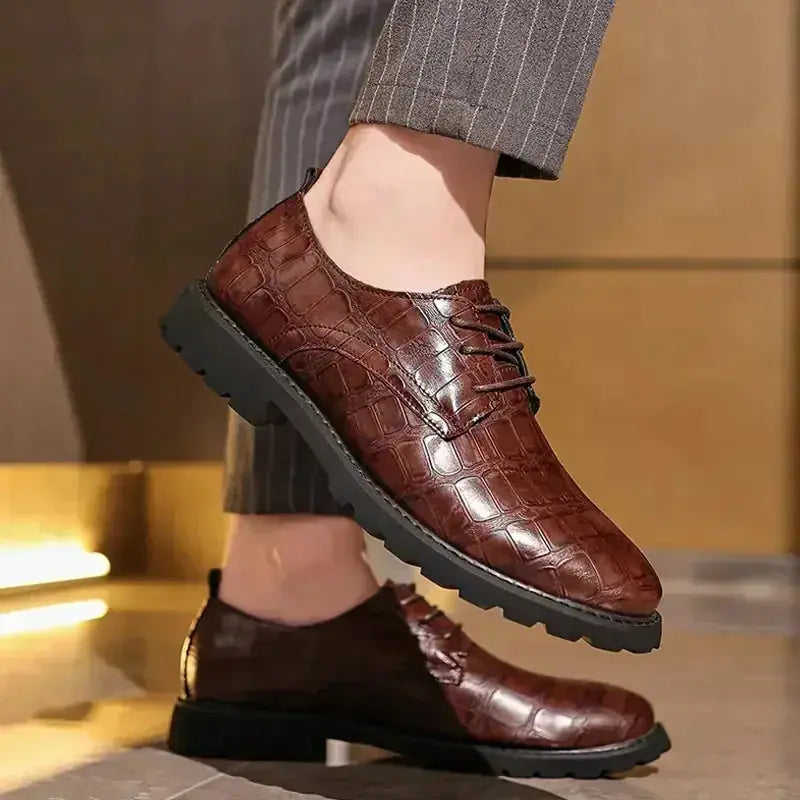 British Style Dress Shoes - Men's Casual Leather Oxfords for Business & Formal - Meifu Market