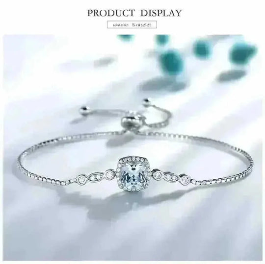 925 Sterling Silver Sky Blue Topaz Jewelry Set - 4 Piece - main view (color: blue, silver | pattern: check)