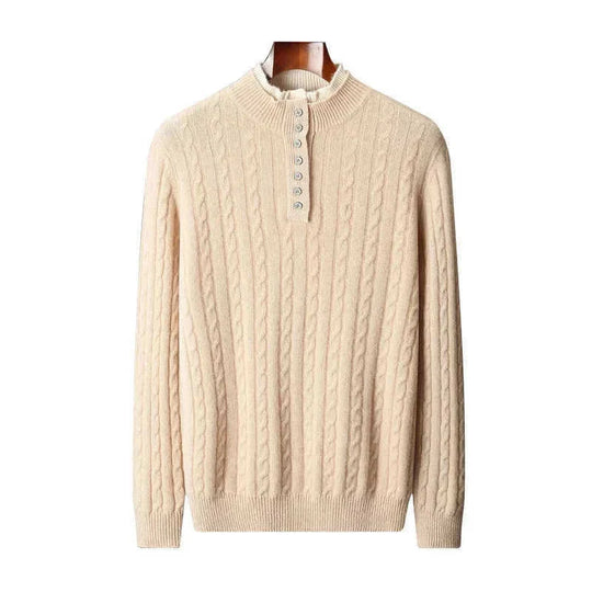heavyweight cotton sweater | oversized fit pullover | mens thick knitwear | ultrasonic cleaning