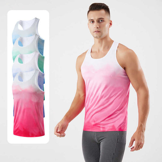 Men's Breathable Running Vest – Polyester Sport Tank, 4 Colors S–XXL - Meifu Market