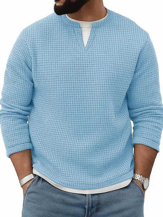 Mens FallWinter Two-Piece Crew-Neck Long-Sleeve Top M - available style options