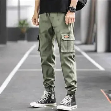 heavy-duty ripstop fabric | reinforced multi-pocket pants | flexible ankle cuffs | energy saving