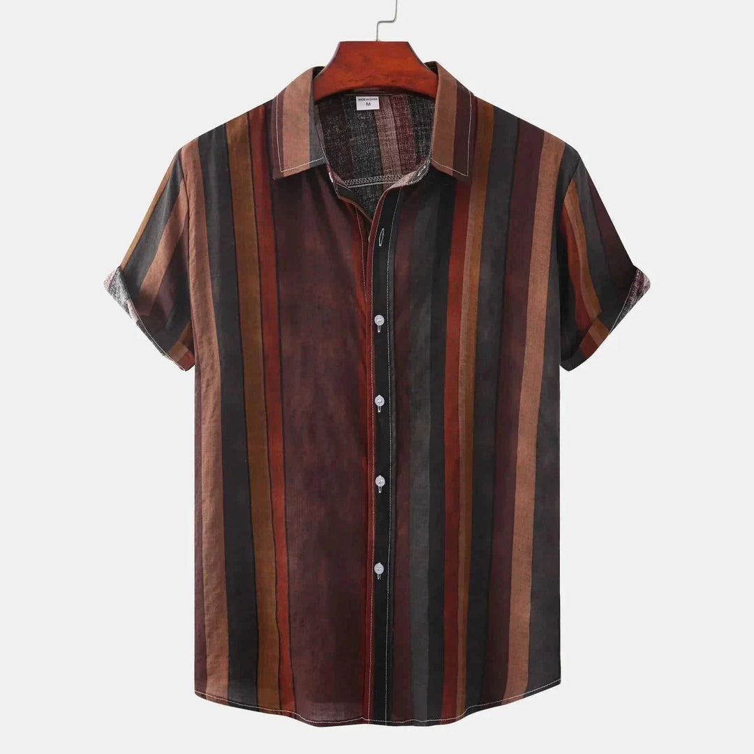 quick-dry polyester shirt | breathable linen blend fabric | short sleeve button down | ultrasonic cleaning
