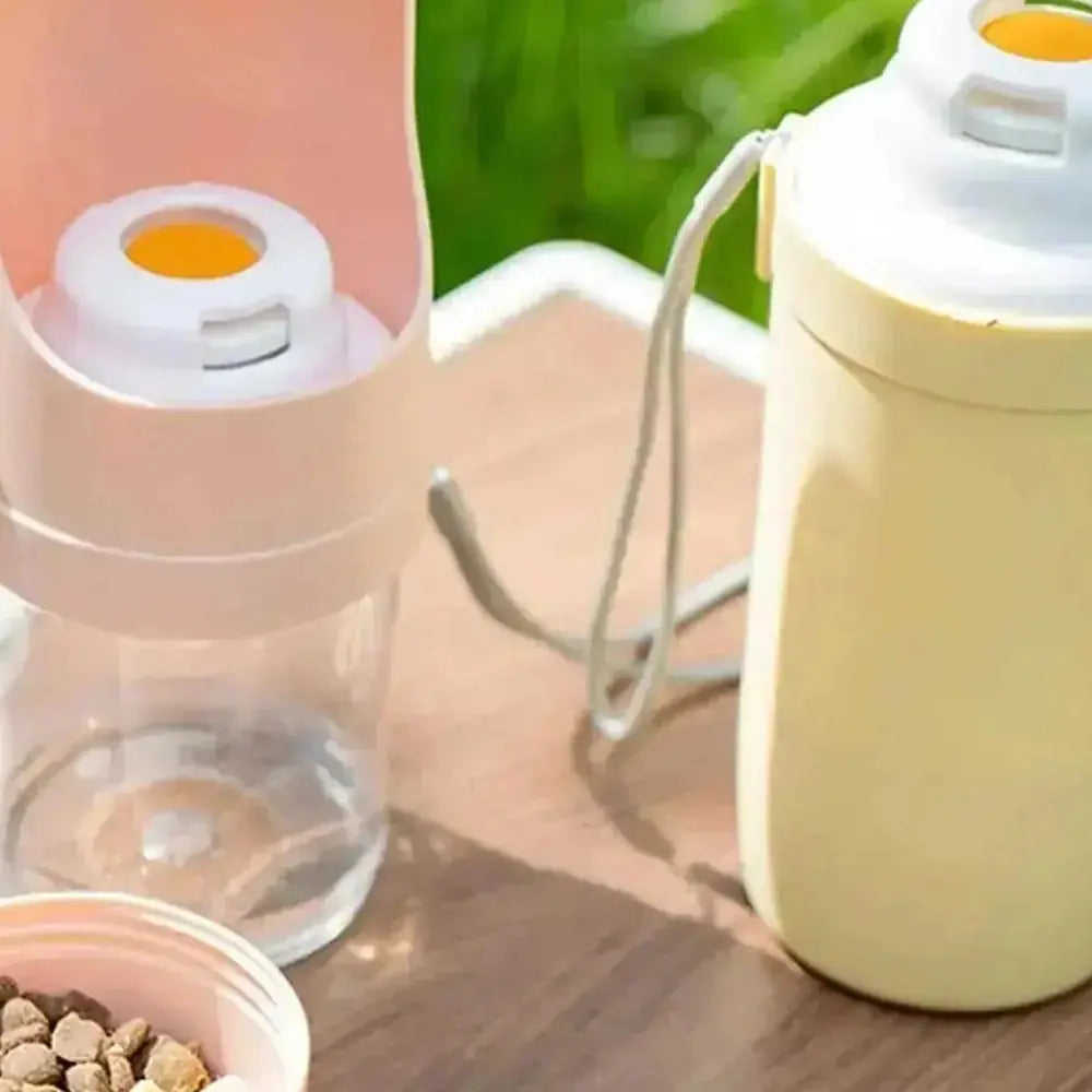 2-in-1 Travel Dog Water Bottle - Portable Pet Dispenser & Feeder - Meifu Market