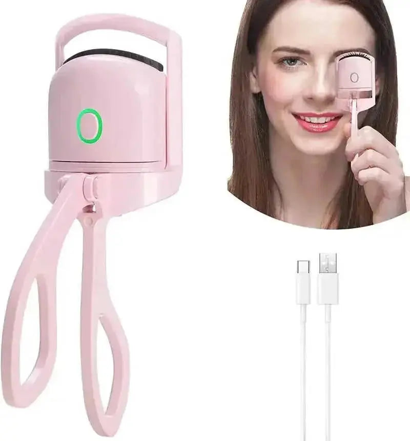 rechargeable heated eyelash curler | waterproof eyelash curler | portable electric lash curler | energy saving