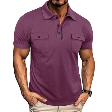 moisture-wicking polo shirt | quick-dry fabric mens shirt | lightweight summer top with pockets | ultrasonic cleaning