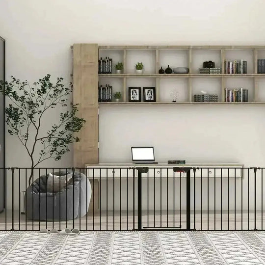 150" Adjustable Safety Gate 6-Panel Pet Play Yard - Metal Fence Meifu Market