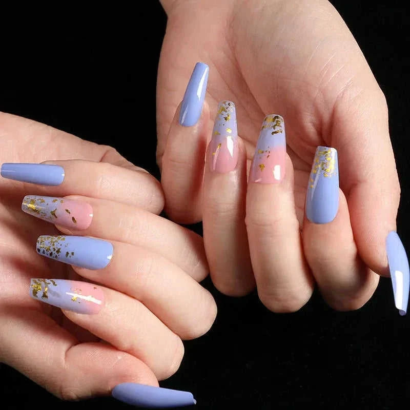 press-on nails for women | coffin shaped acrylic nails | long stiletto fake nails | energy saving
