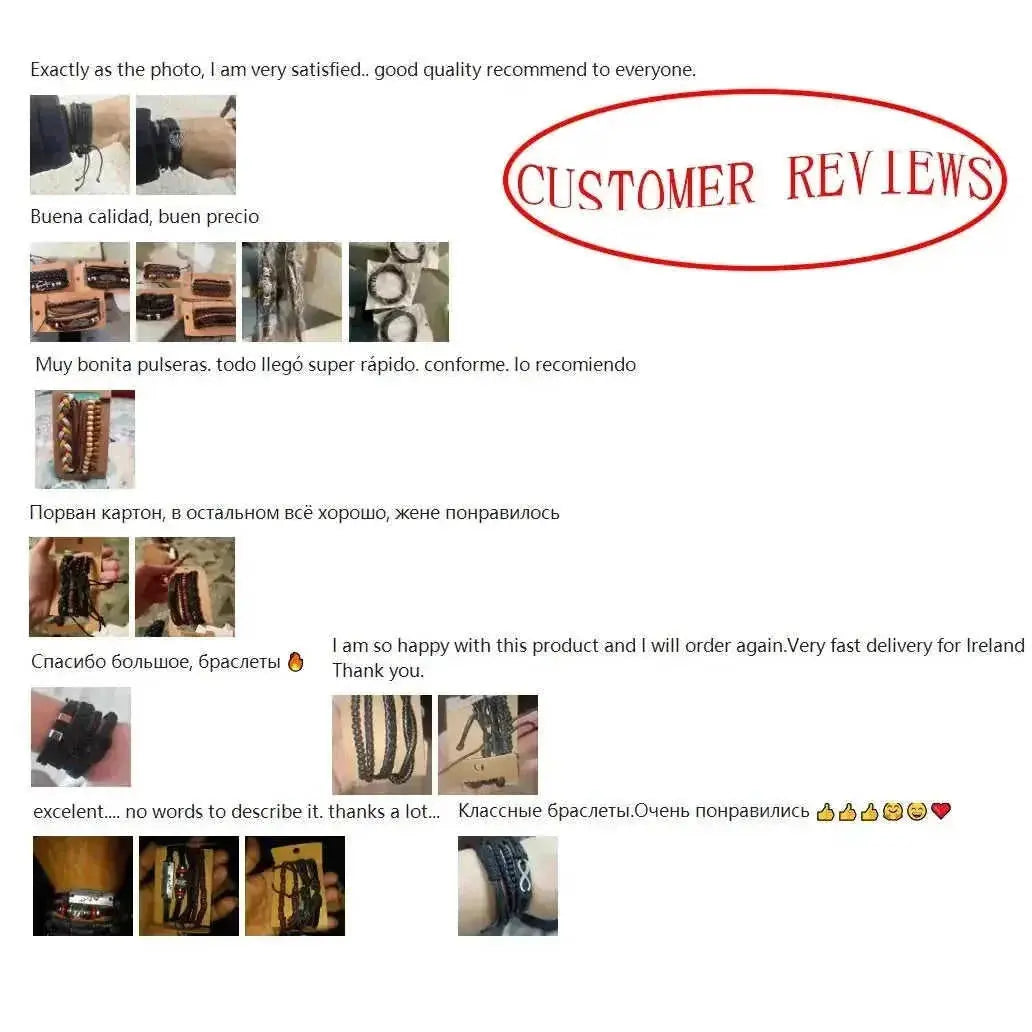 braided leather bracelet for men | vintage charm wood beads | adjustable wrap wristband | ultrasonic cleaning