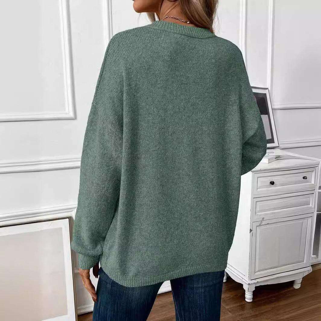 Simple Women's Knitted Sweater Pullover Meifu Market