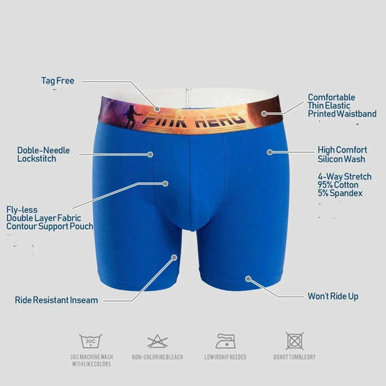 stretch cotton boxer briefs | moisture-wicking mens underwear | breathable cotton blend underwear | energy saving