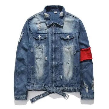heavyweight denim jacket | embroidered denim jacket | vintage style denim | energy saving