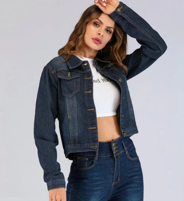 slim fit denim jacket | short denim jacket for women | loose fit womens jacket | ultrasonic cleaning