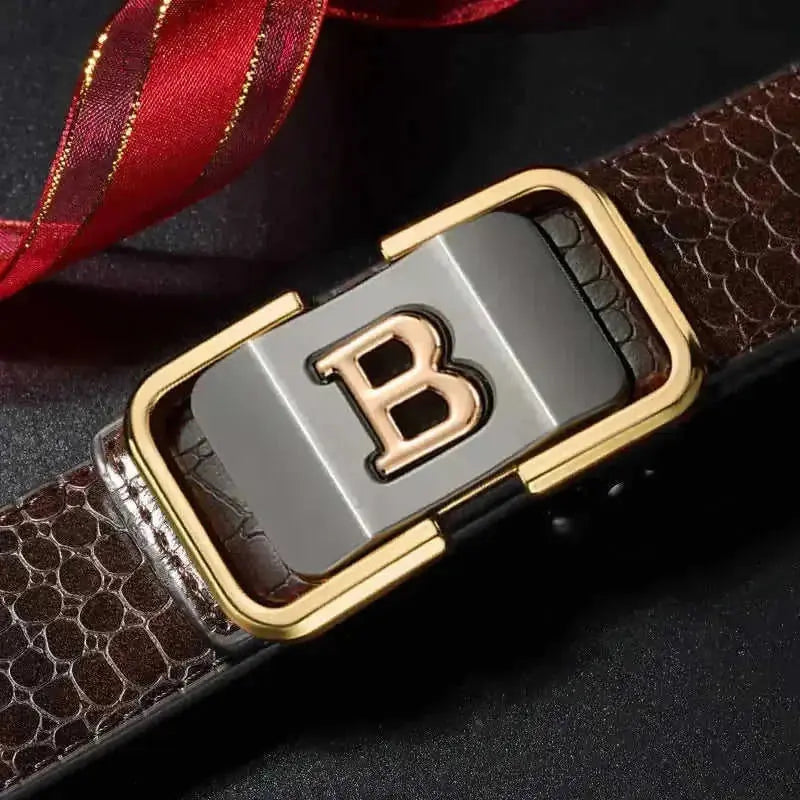 stainless steel buckle mechanism | adjustable belt for men | casual and business wear | energy saving