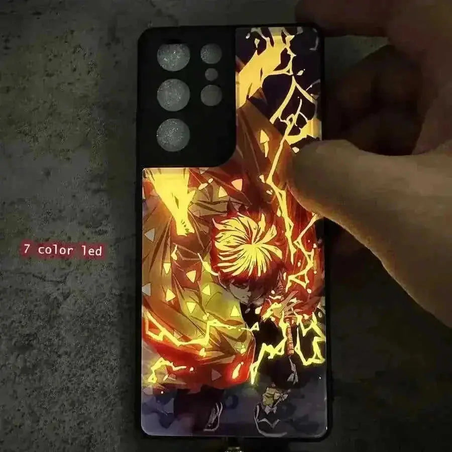 led back cover case | tempered glass protection | wireless charging compatible | energy saving