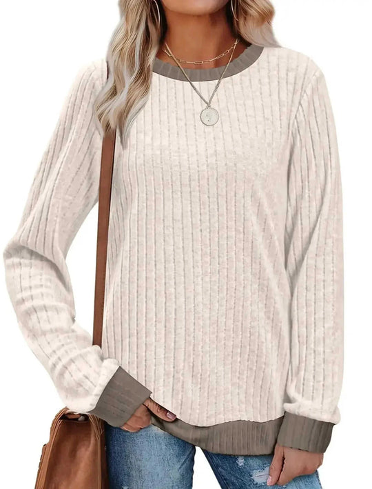 cotton-blend fabric | oversized fit pullover | breathable long sleeve top | ultrasonic cleaning