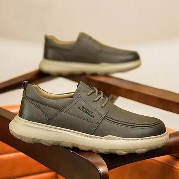 Autumn New Casual Leather Shoes Men's Fashionable All-match Fashionable Shoes Lightweight Meifu Market