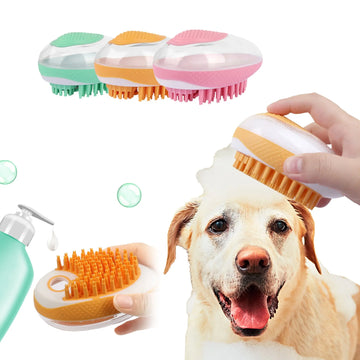 Dog Cat Bath Brush 2-in-1 Pet SPA Massage Comb Soft Silicone Pets Shower Hair Grooming Cmob Dog Cleaning Tool Pet Products Meifu Market