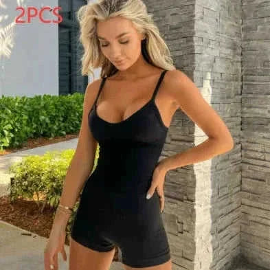high-waisted yoga romper | moisture-wicking sportswear | seamless workout jumpsuit | energy saving