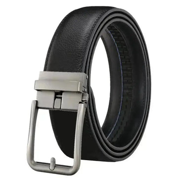 Men's Leather Belt Automatic Buckle Simple Hollow meifu market