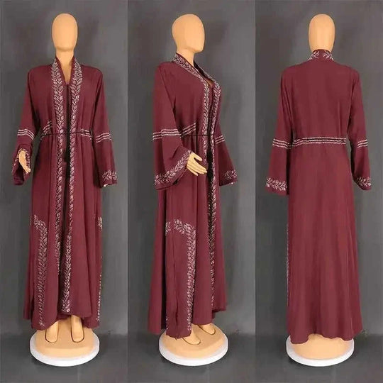 long-sleeve abaya dress | breathable cotton fabric | plus size prayer gown | ultrasonic cleaning