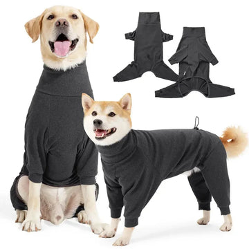 polar fleece dog sweater | high collar dog coat | cold weather dog clothing | energy saving