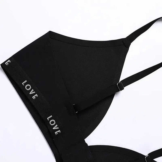 Letter Seamless Ice Silk Feel Underwear Underwear Suit Without Steel Ring L - lifestyle usage image