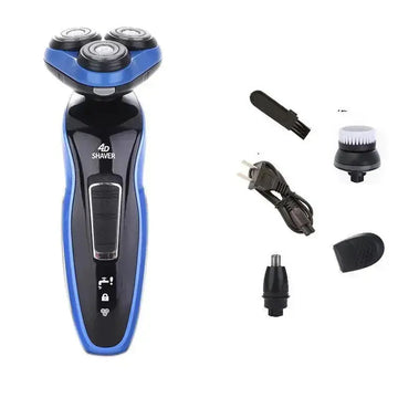 triple blade razor for men | rechargeable beard trimmer | cordless hair clipper | ultrasonic cleaning