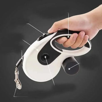 automatic retractable dog leash | heavy-duty nylon construction | 16-foot extendable leash | ultrasonic cleaning