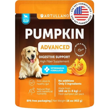 Pumpkin Powder For Dogs Digestive Support 16 OZ Fiber Supplement For Constipation For Gut Healthy Skin Digestion Glands Firm Stool Poop Anti Diarrhea Gas Relief Made In USA Meifu Market
